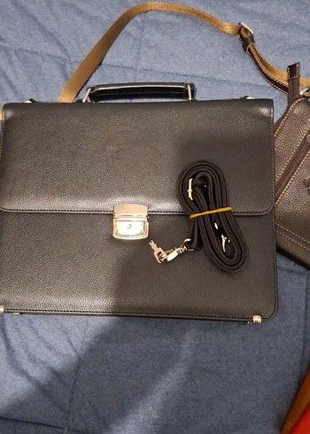 Klasik Kahverengi Tokalı Erkek Evrak Çantası Çanta Lot - Görsel 9