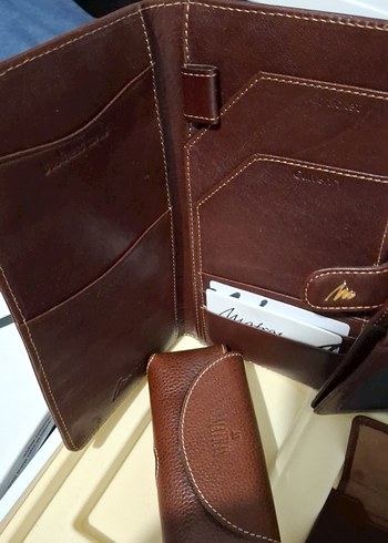 Matras Kahverengi Vintage Erkek Cüzdan Seti - Görsel 5