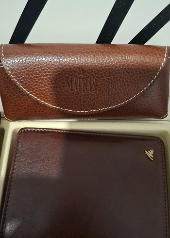 Matras Kahverengi Vintage Erkek Cüzdan Seti - Görsel 3