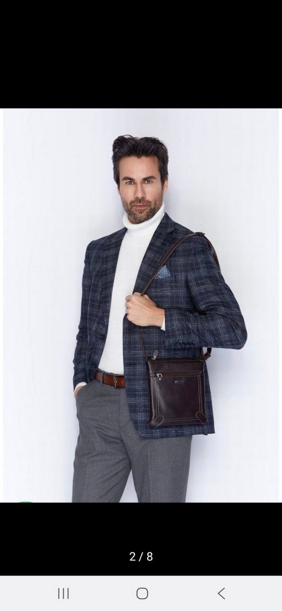 Deri Fermuarlı Kadın Çanta - Kahverengi AKA - Görsel 2