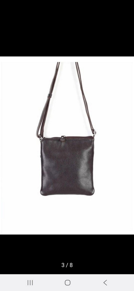 Deri Fermuarlı Kadın Çanta - Kahverengi AKA - Görsel 3