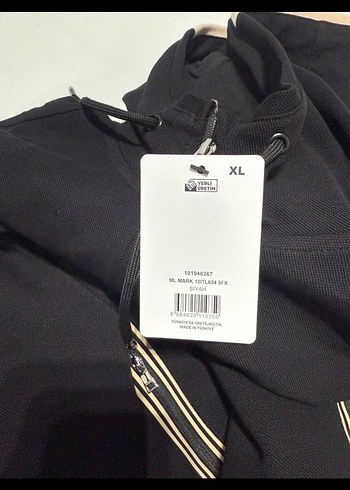 Erkek Siyah Fermuarlı Street Wear Sweatshirt - Görsel 7