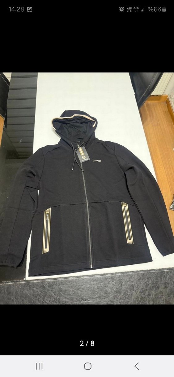 Erkek Siyah Fermuarlı Street Wear Sweatshirt - Görsel 2