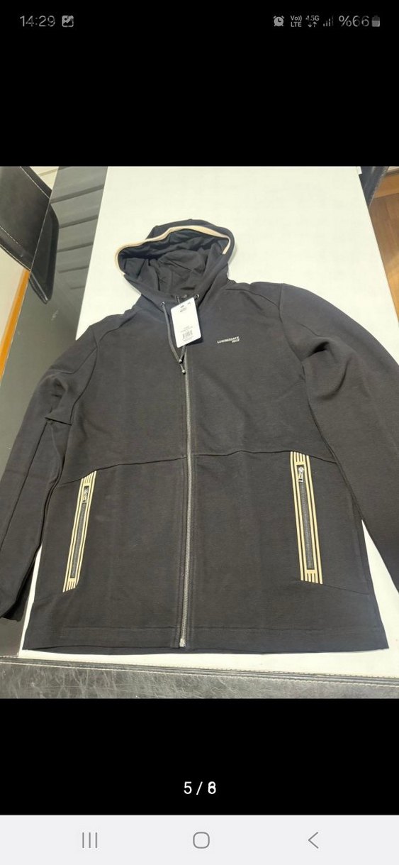 Erkek Siyah Fermuarlı Street Wear Sweatshirt - Görsel 5