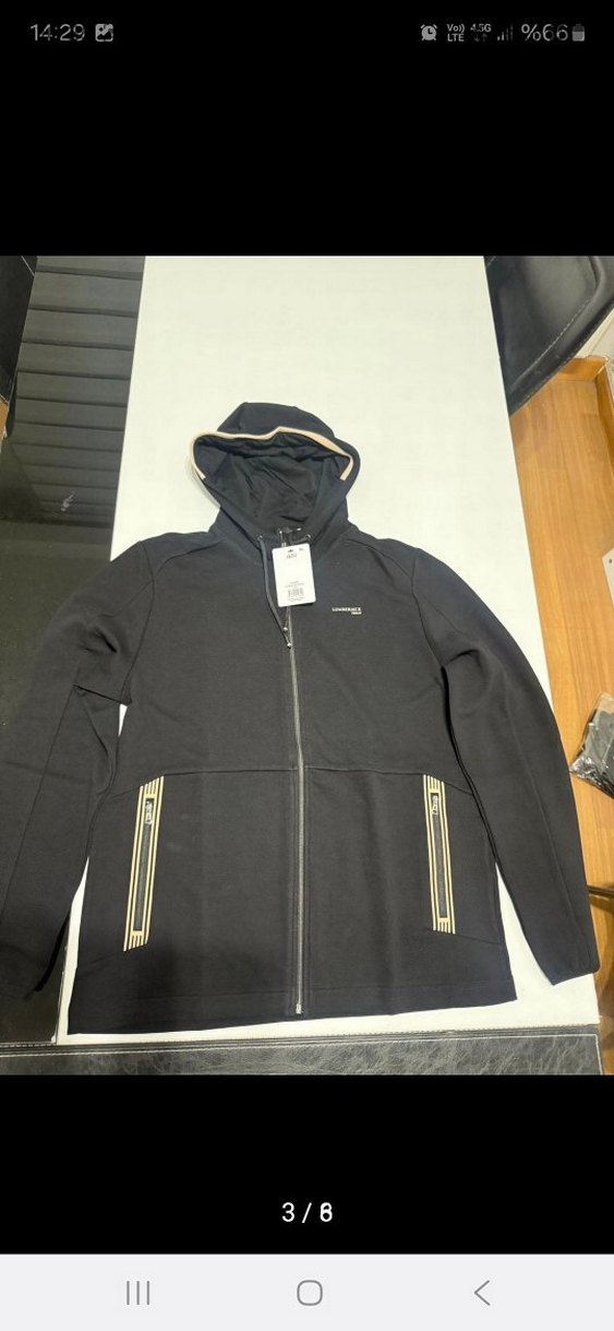 Erkek Siyah Fermuarlı Street Wear Sweatshirt - Görsel 3