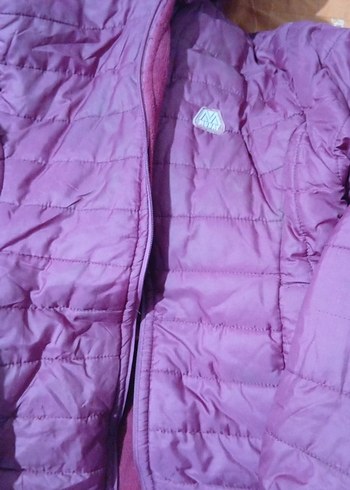 Fermuarlı Mor Kadın Kışlık Mont - Görsel 3