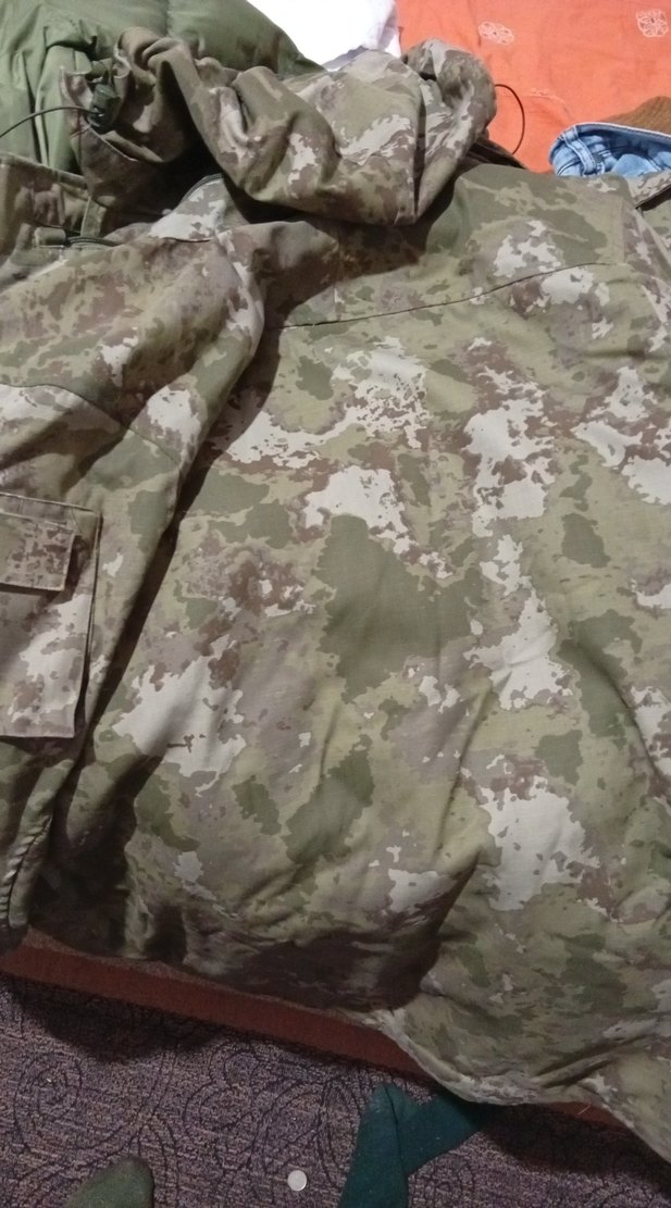 Erkek Kamuflaj Desenli Midi Ceket - Görsel 3