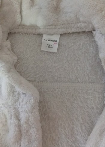 Beyaz Kız Çocuk Polar Bornoz - Görsel 2