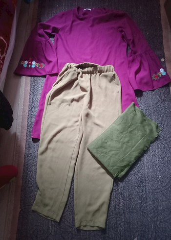 Şal+Pantolon+Tunik - Görsel 4