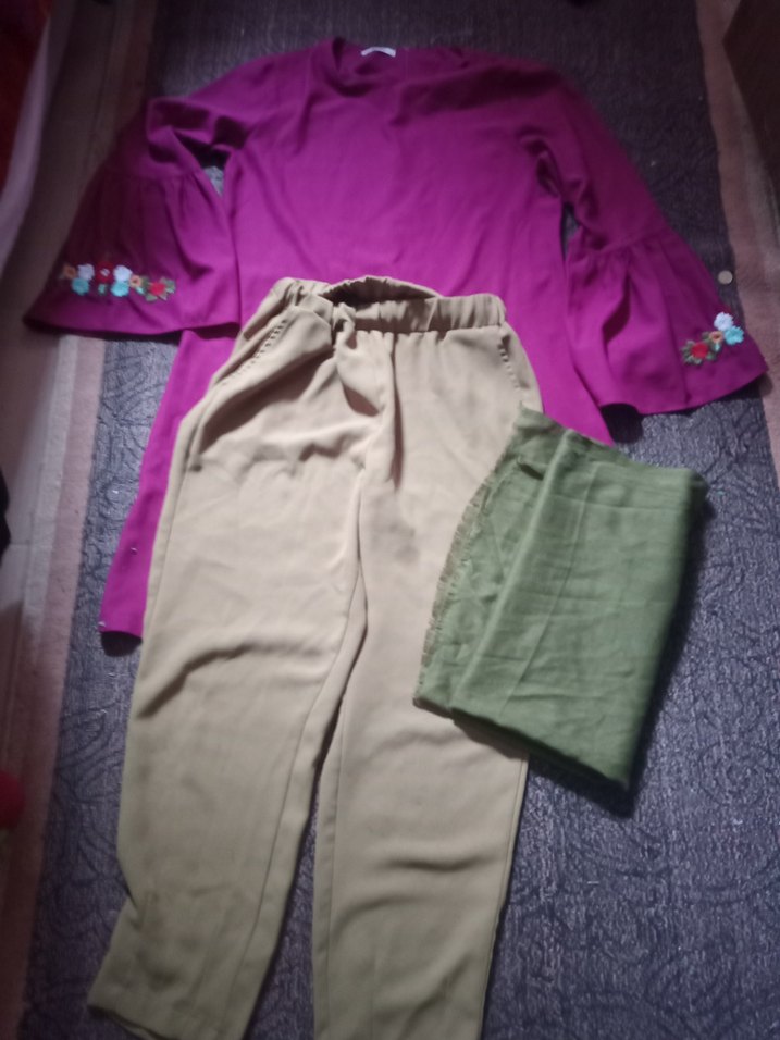 Şal+Pantolon+Tunik - Görsel 3