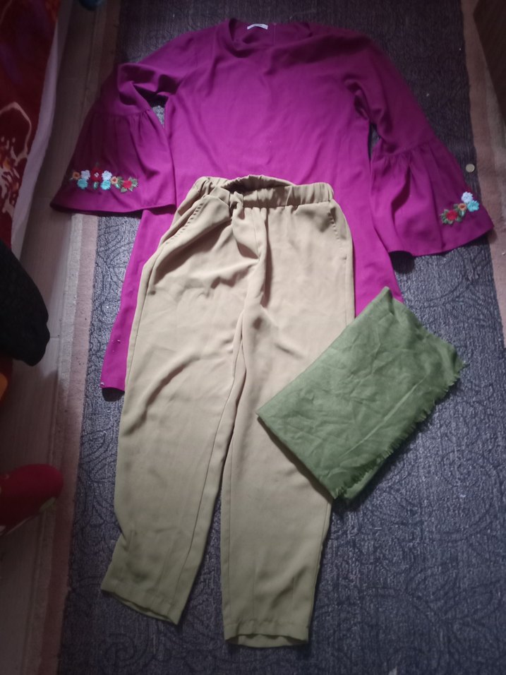 Şal+Pantolon+Tunik - Görsel 4