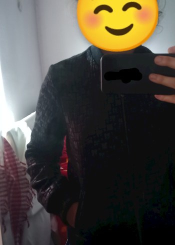 Siyah Deri Fermuarlı  Ceket - Görsel 2