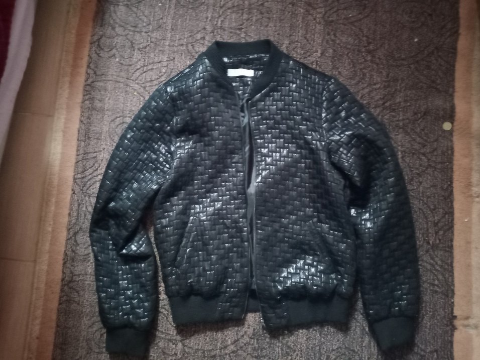 Siyah Deri Fermuarlı  Ceket - Görsel 5