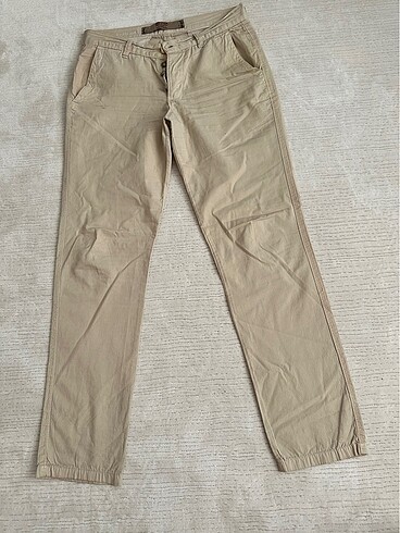 Krem renk yazlık chino erkek pantolon