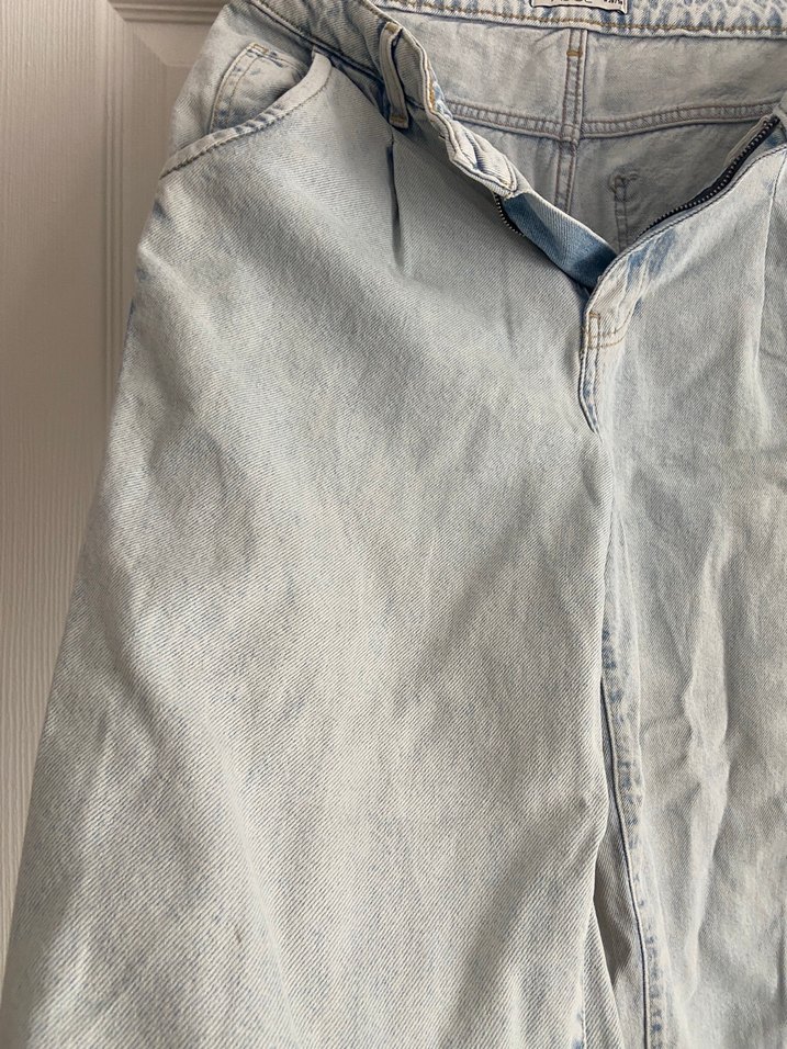 Kadın  Bol Kesim Midi Kot Pantolon - Görsel 3