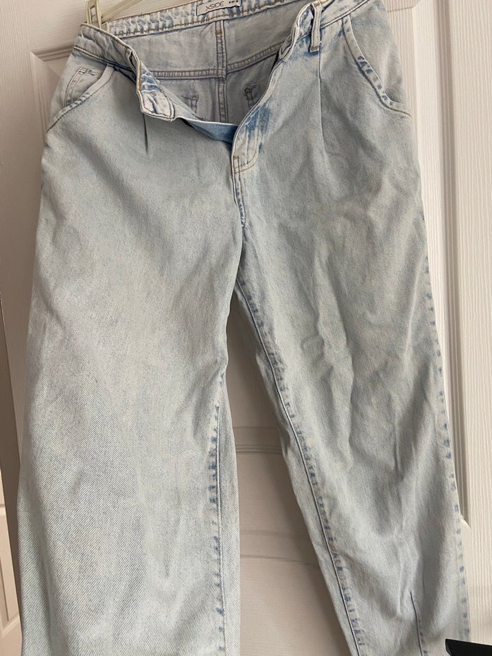 Kadın  Bol Kesim Midi Kot Pantolon - Görsel 4