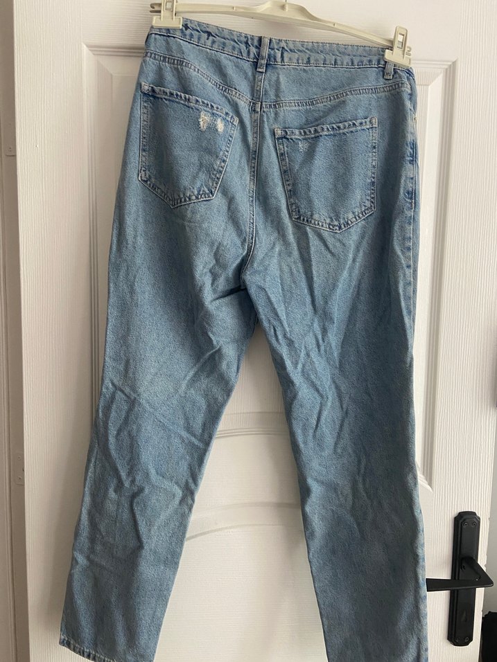 Kadın Yırtık Bol Kot Pantolon - Görsel 3