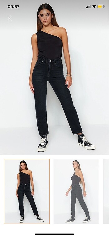 TrendyolMilla Siyah Mom Jean