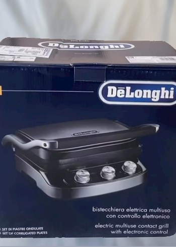 DeLonghi ızgara ve tost Makinesi sıfır ambalajında kapalı kutu