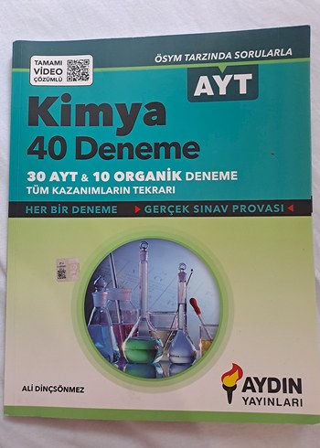 Aydın Yayınları AYT Kimya 40 Deneme Kitabı