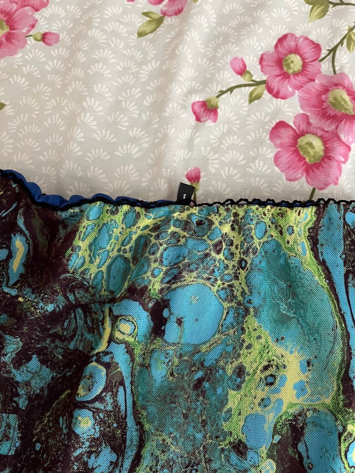 Bohem Tarz Turkuaz Uzun Bağlama Desenli Etek - Görsel 5