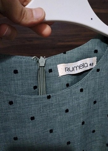 Gri Puantiyeli Uzun Bohem Elbise - Görsel 3