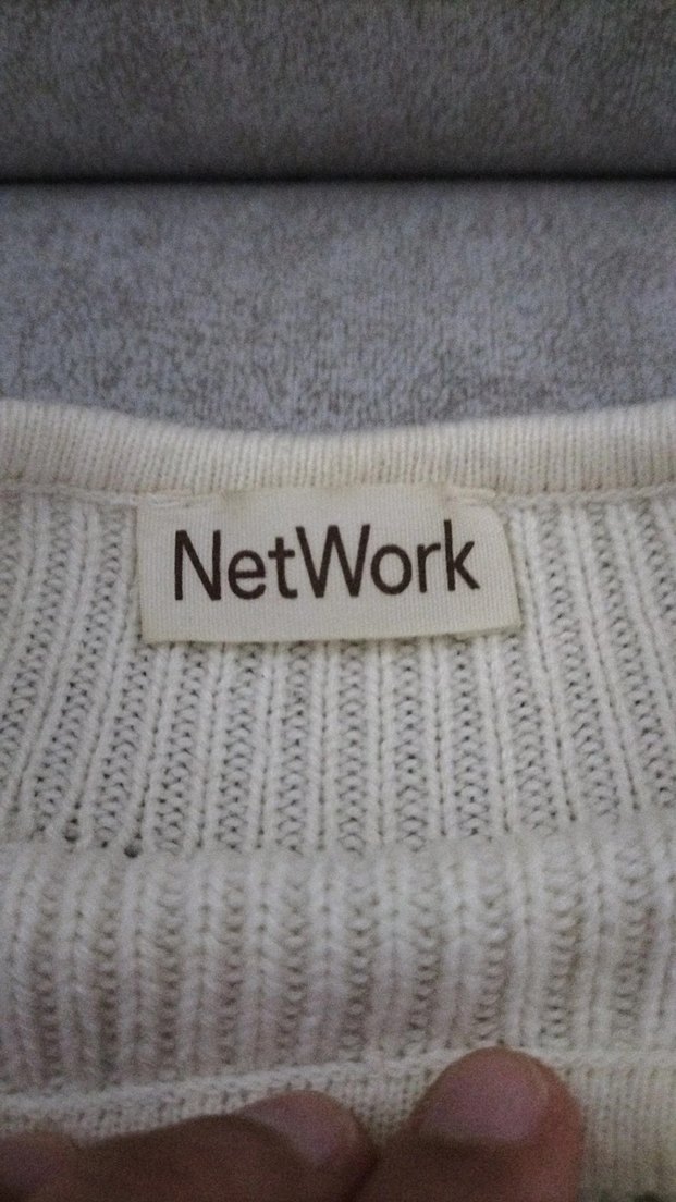 Düğmeli Beyaz Balıkçı Yaka Kadın Kazak - Görsel 2