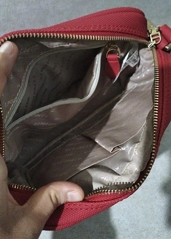 U.S. Polo Assn. Kırmızı Deri Çapraz Askılı Kadın Çanta - Görsel 3