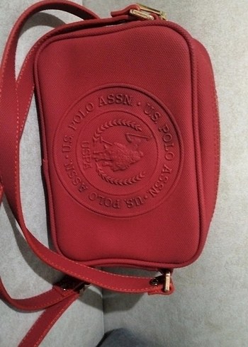 U.S. Polo Assn. Kırmızı Deri Çapraz Askılı Kadın Çanta - Görsel 2