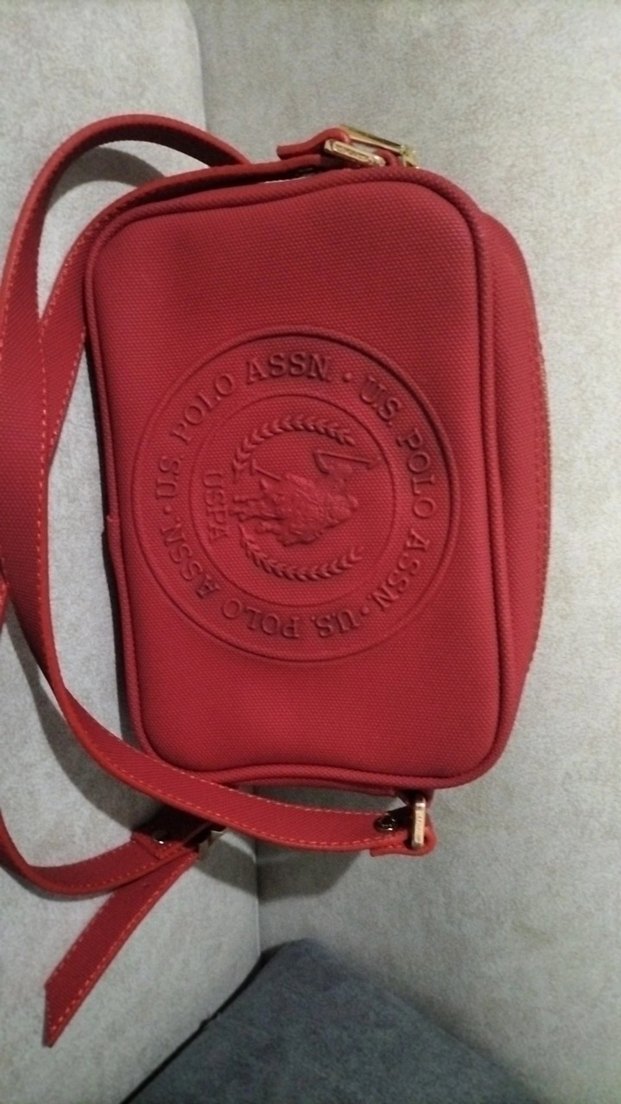 U.S. Polo Assn. Kırmızı Deri Çapraz Askılı Kadın Çanta - Görsel 2