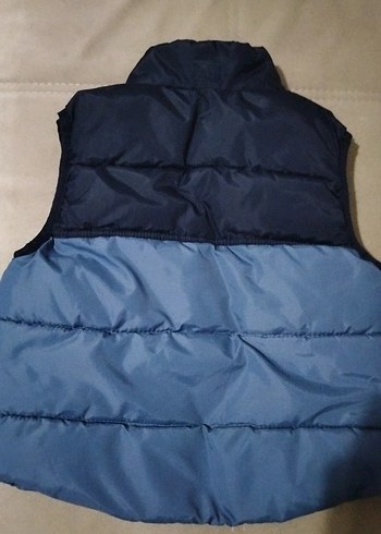 Erkek Çocuk Fermuarlı Yelek Mavi Gri - Görsel 3