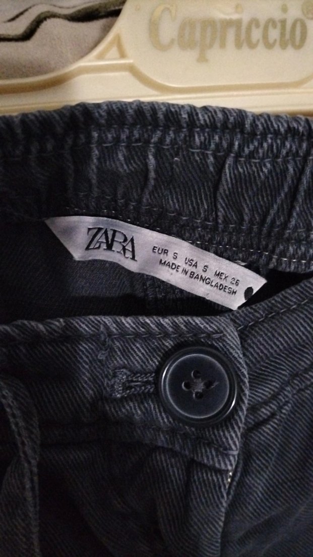 Kadın Gri Denim Kemerli Bol Paça Pantolon - Görsel 3