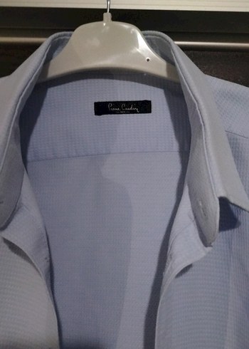 Düğmeli Mavi Erkek Gömlek - Görsel 2