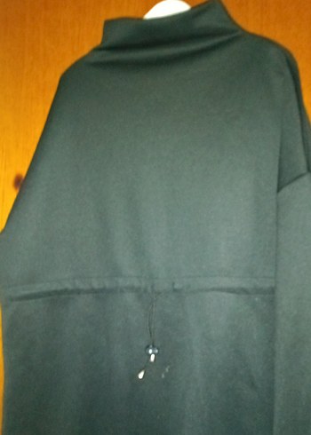 Düğmeli Siyah Midi Kadın Ceket - Görsel 2