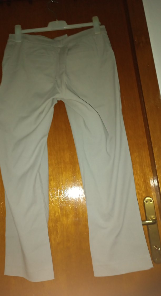 Kadın Bej Normal Boy Kumaş Pantolon - Görsel 4