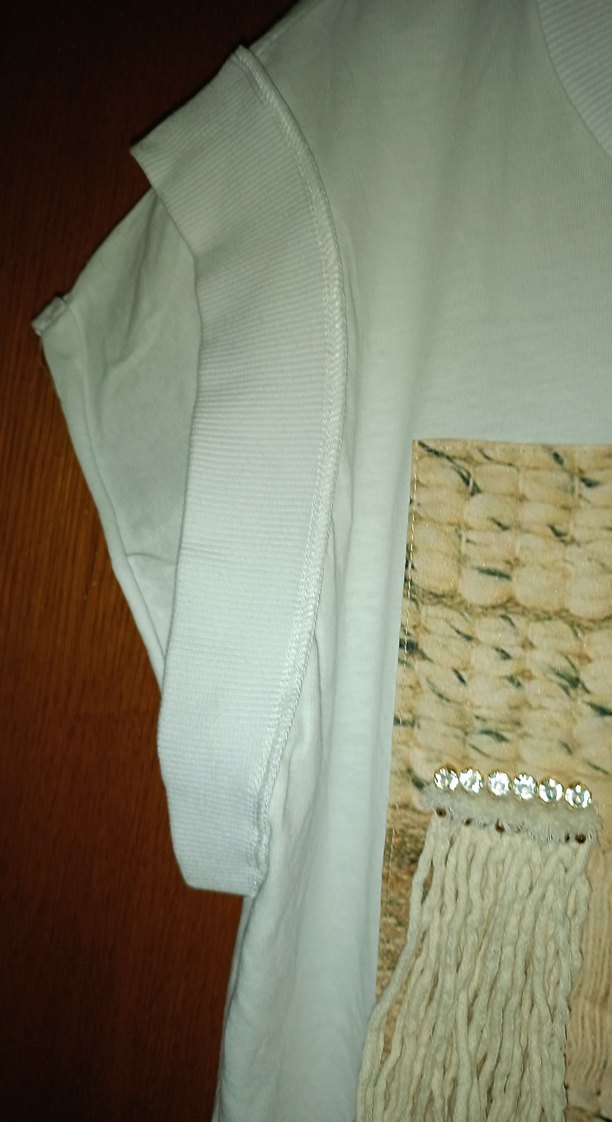 Püsküllü Bohem Kısa Kollu Kadın Tişört - Görsel 3