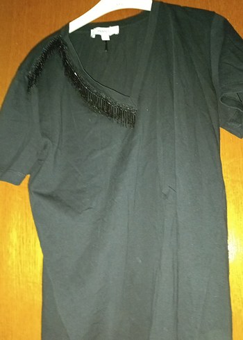 Siyah V Yakalı Hamile Elbisesi - Görsel 2