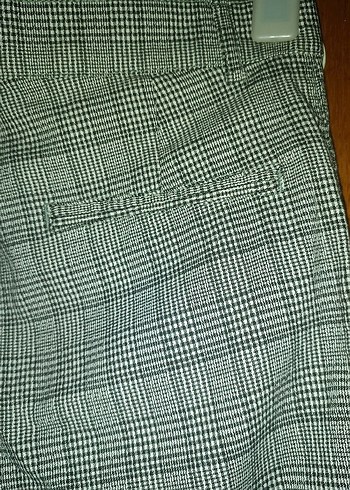 Gri Düğmeli Kadın Kumaş Pantolon - Görsel 3