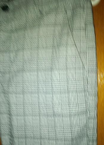 Gri Düğmeli Kadın Kumaş Pantolon - Görsel 2