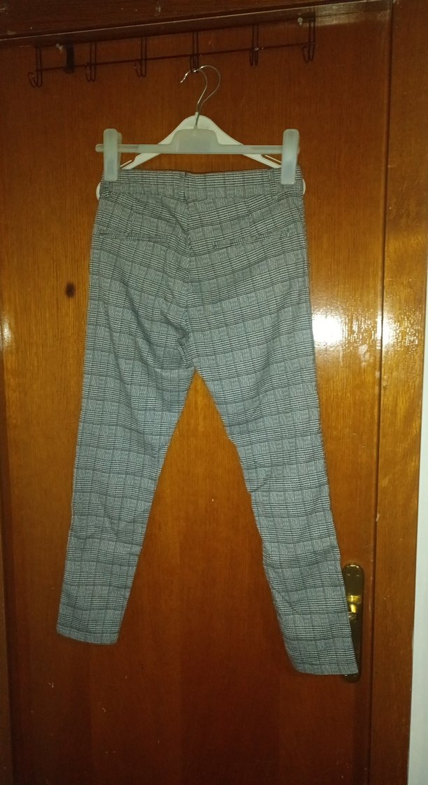 Gri Düğmeli Kadın Kumaş Pantolon - Görsel 4