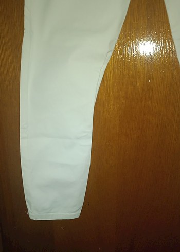 Beyaz Kadın Midi Kumaş Pantolon - Görsel 4