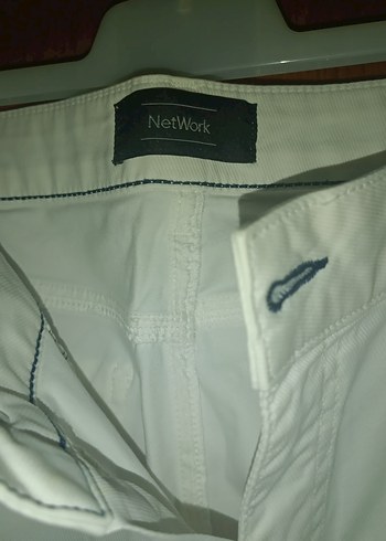 Beyaz Kadın Midi Kumaş Pantolon - Görsel 2