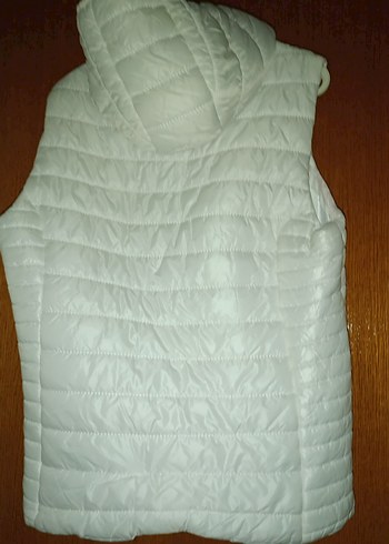 Beyaz Fermuarlı Kadın Yelek - Görsel 4