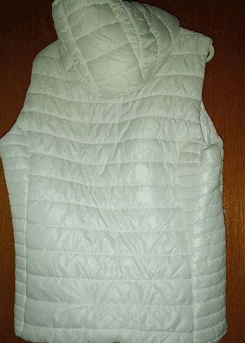 Beyaz Fermuarlı Kadın Yelek - Görsel 3