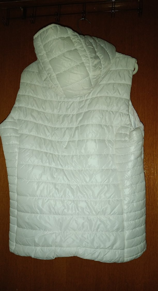 Beyaz Fermuarlı Kadın Yelek - Görsel 3