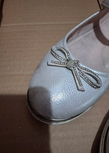 Kız Çocuk Beyaz Tokalı Babet Ayakkabı - Görsel 7