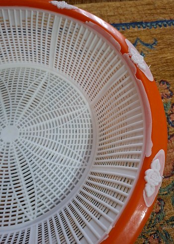 Turuncu Plastik Mutfak Süzgeci - Görsel 5