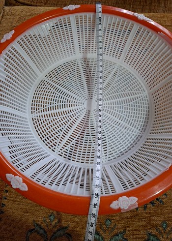 Turuncu Plastik Mutfak Süzgeci - Görsel 3