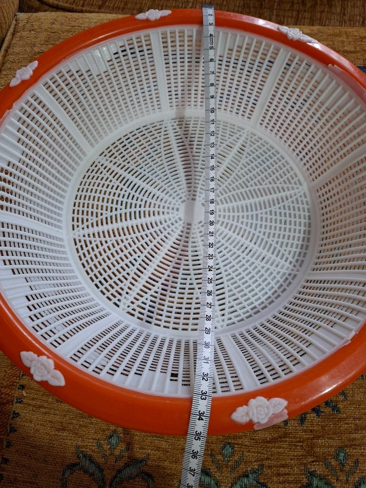 Turuncu Plastik Mutfak Süzgeci - Görsel 3