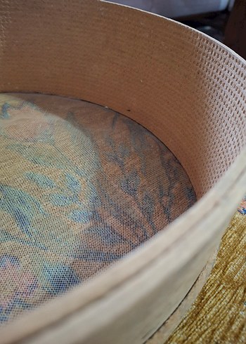 Bej Yuvarlak Ahşap Kalbur - Görsel 7